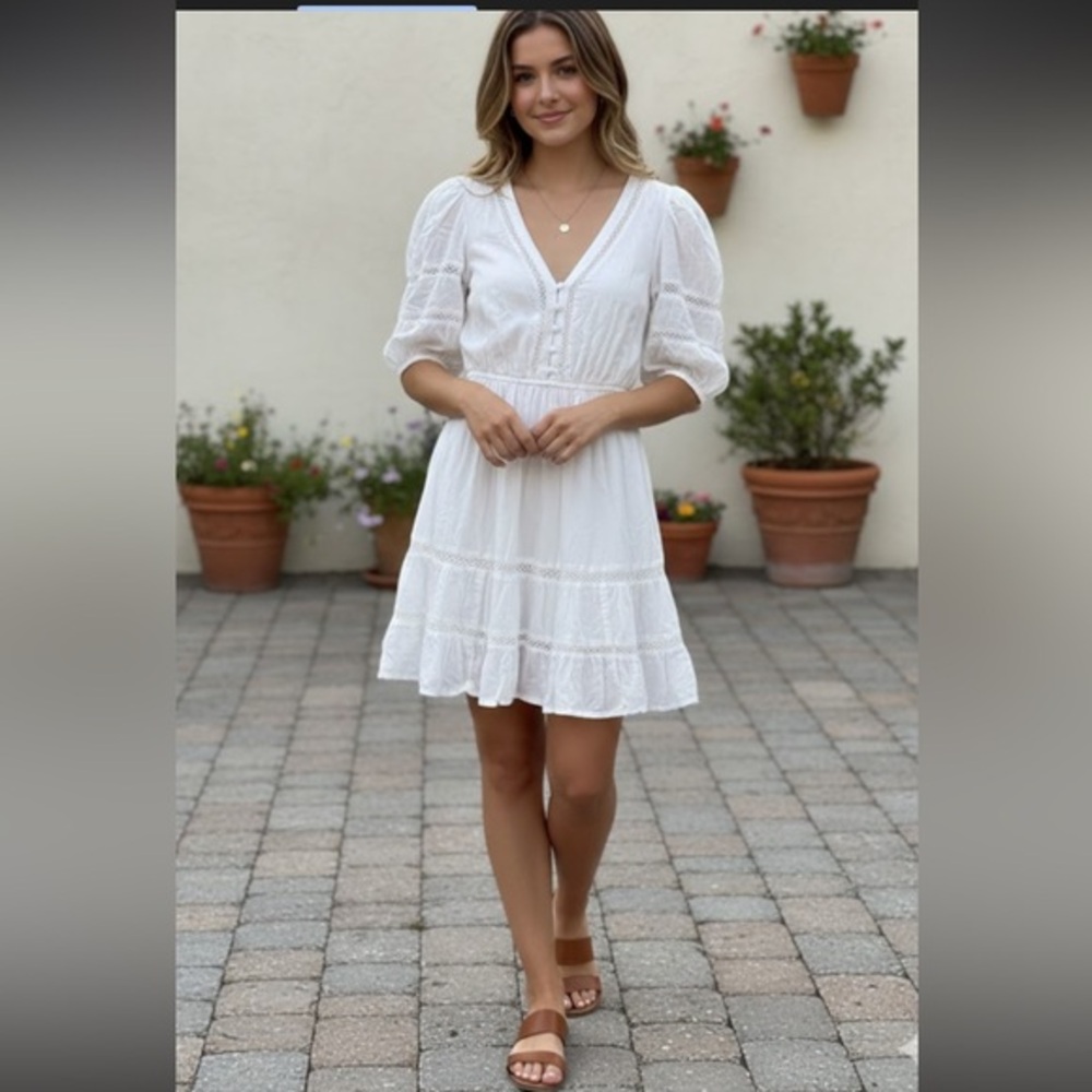 Abercrombie & Fitch White Mini Dress